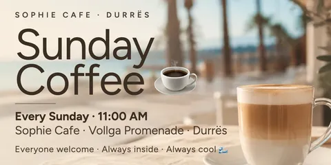 Graphic for Sunday Coffee Meetups