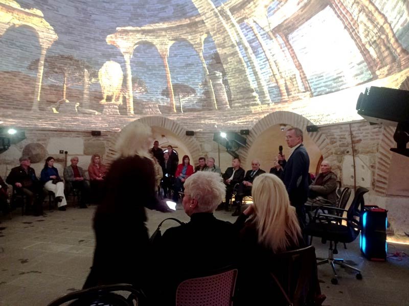 A book reading event at the Venetian Tower